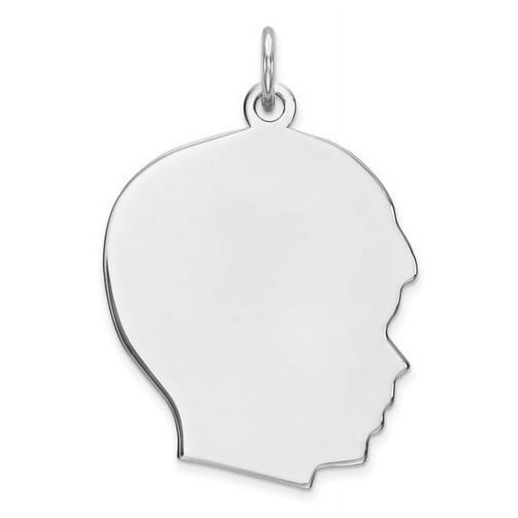 925 Sterling Silver Polished Engraveable Disc Charm 26x20mm Wide 0.89mm Thick Pendant Necklace for Women