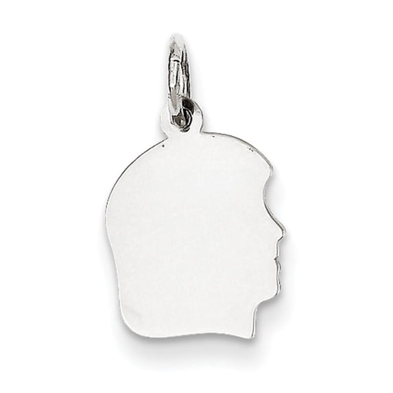925 Sterling Silver Polished Engraveable Disc Charm 15x10mm Wide 0.89mm Thick Pendant Necklace for Women