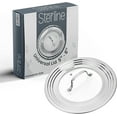 thumbnail image 1 of Sterline Small Universal Lid,Fits 5,8 Inch Cookware,Tempered Glass Top with Steam Vent for Pots, Pan, and Cast Iron Skillets,Stainless Steel Replacement Pot Lid for Kitchen Organizing, Space Saving, 1 of 6