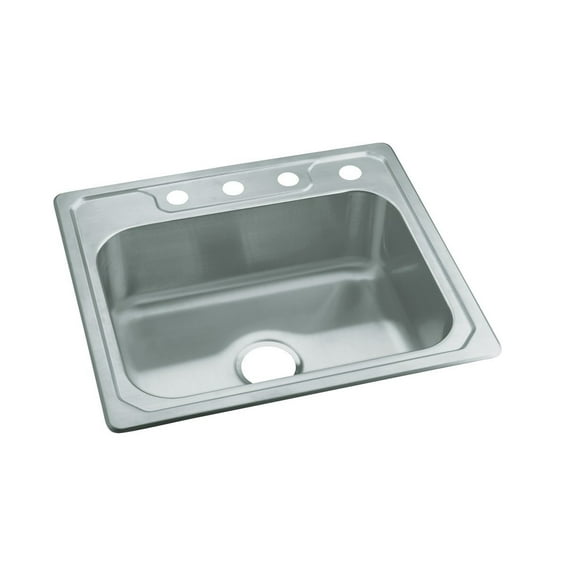 Sterling 14631-4-NA Stainless Steel Single Bowl Sink, 6"