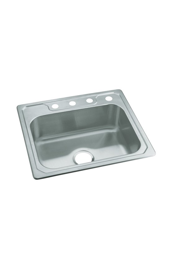 Plbg/Sinks Middleton Single Bowl Kitchen Sink - Stainless Steel, Sound Dampening - 25" x 22" x 6"