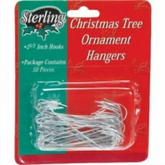 The Gerson Companies Christmas Ornament Hooks - Silver Finish - 50 Pack, 2.5 In.