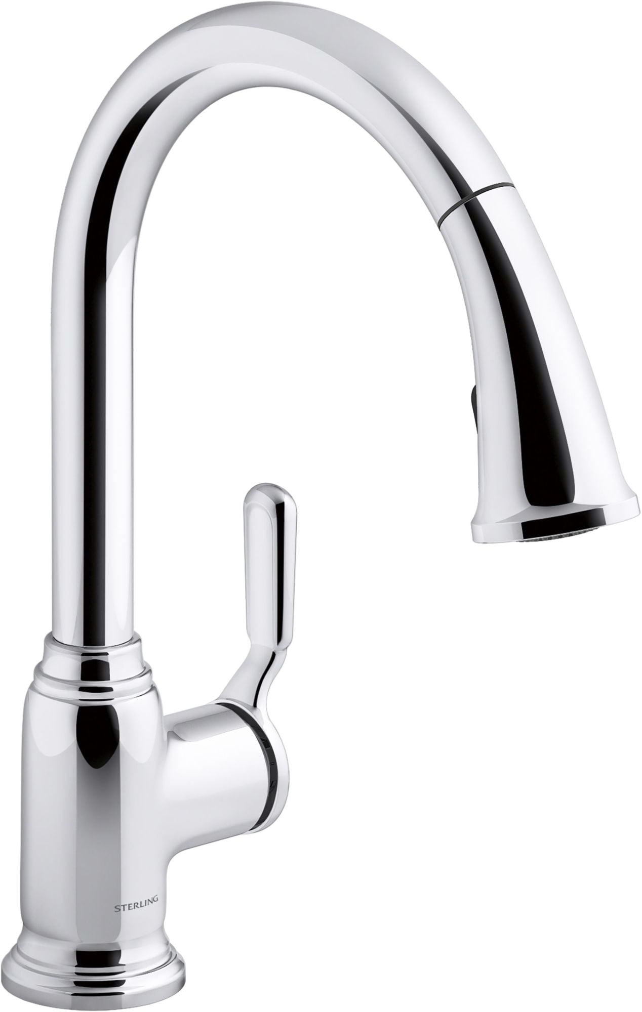 Sterling 24272 Ludington 1.5 GPM Single Hole Pull Down Kitchen Faucet - Chrome