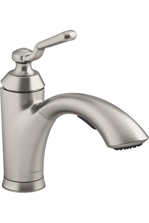 24273-VS Ludington Pull-Out Kitchen Sink Faucet, Single-Handle Laundry Faucet, Pull-Out Sprayer, Vibrant Stainless