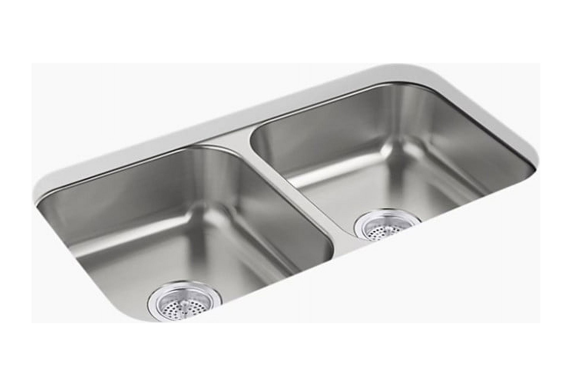 McAllister 32" Stainless Steel Double Basin Undermount Kitchen Sink