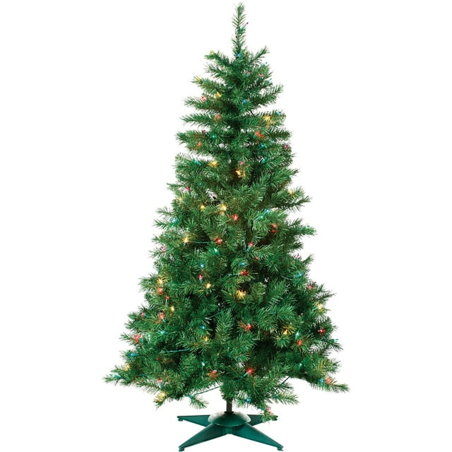 Sterling 3Ft. Pre-Lit Colorado Spruce with 100 Multi-Colored Lights ...
