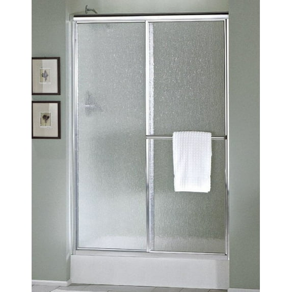 Sterling 5960-59 Deluxe 65-1/2" High X 59" Wide Sliding Framed Shower Door - Silver