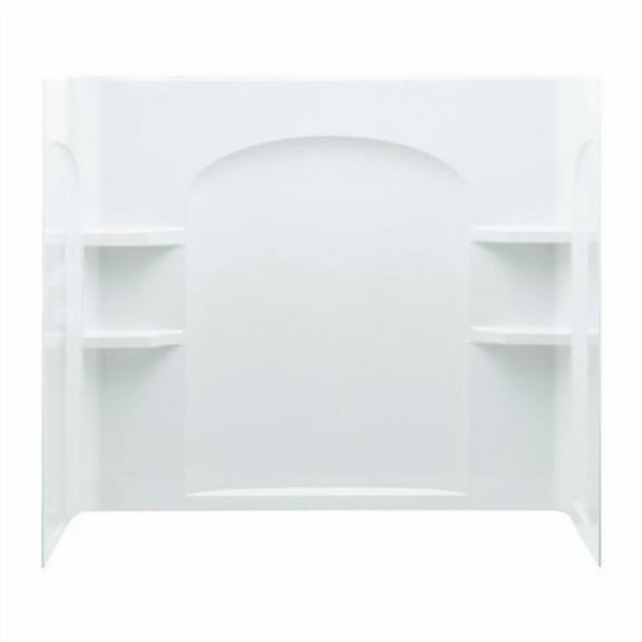 Sterling 60" x 33-1/4" x 55-1/4" White Ensemble Curve Shower Wall Set