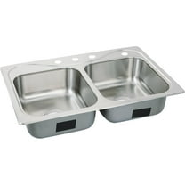 Sterling Plbg/Sinks Double Bowl Kitchen Sink Southhaven Drop-In - 7" Deep Stainless Steel - 32.25" x 21.25"