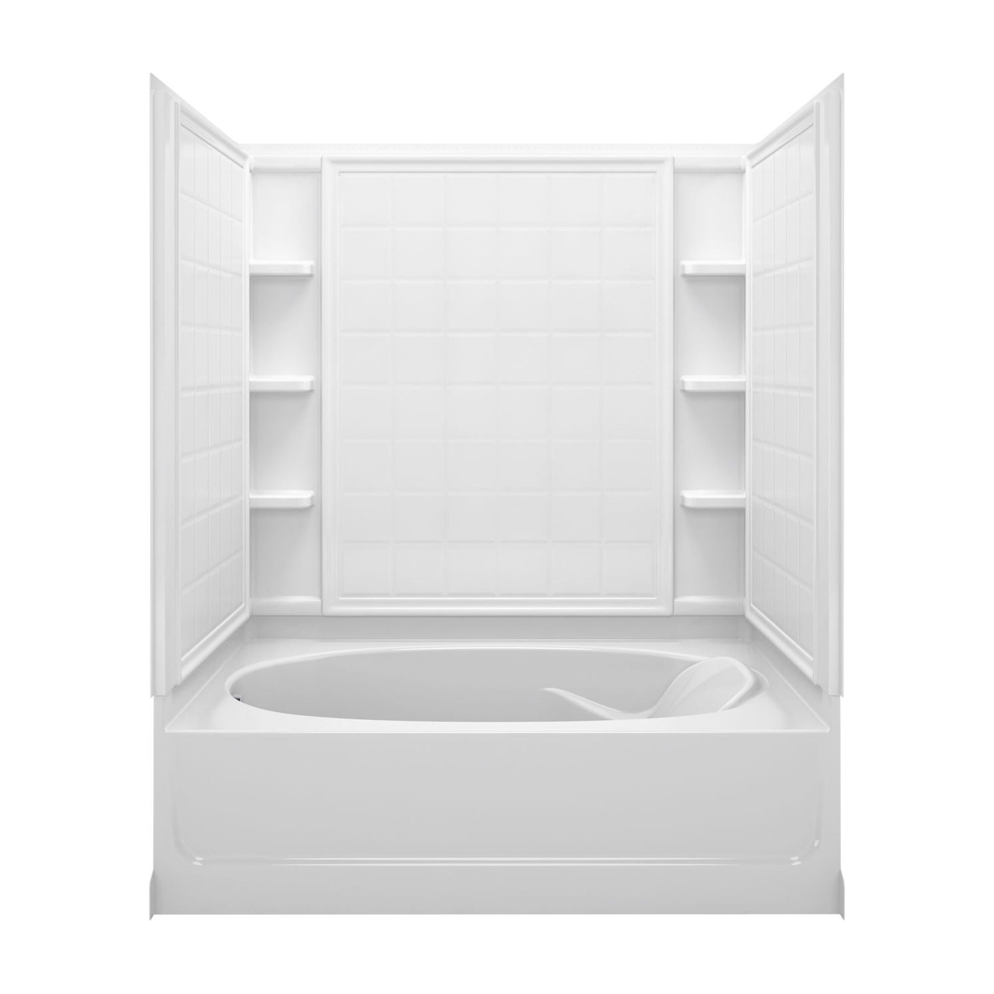 sterling 72280100 0 accord seated 36 inch x 48 inch x 74 1 2 inch shower kit white Walmart