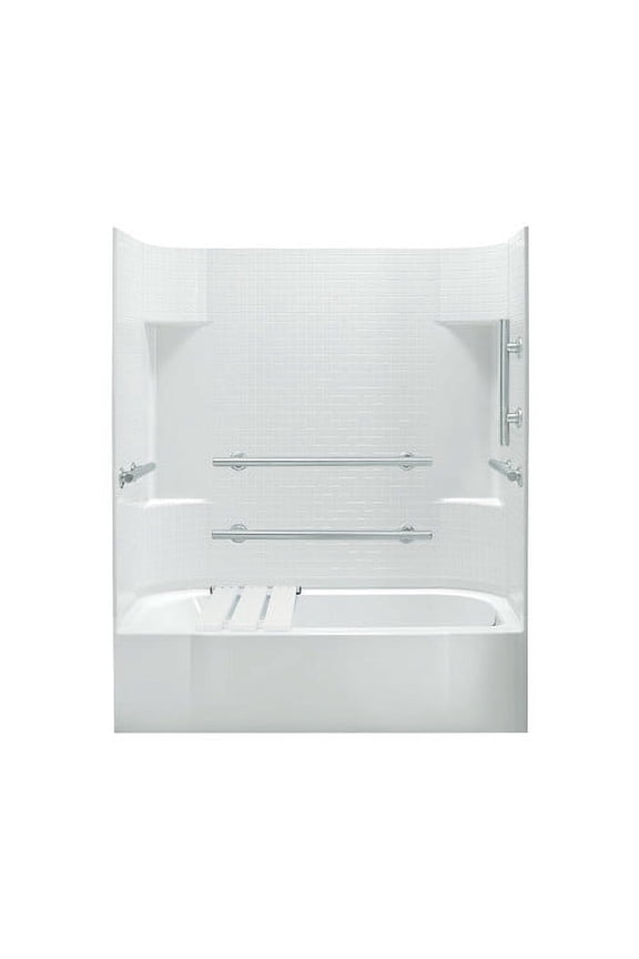 71140125 Accord, Series 7114, 60" X 30" X 72" Ada Tile Bath/Shower - White