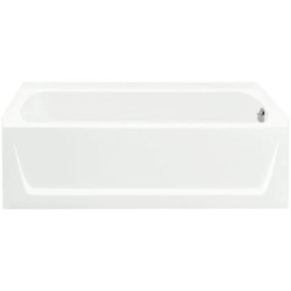 Sterling 71171122 Ensemble 60" Vikrell Material Soaking Bathtub For Alcove Insta - White