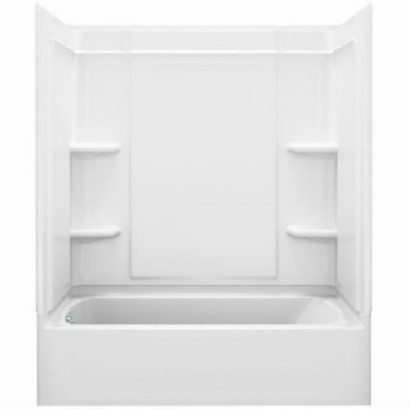 Sterling 71370110 Ensemble 60" Vikrell Alcove Bath/Shower Module - White