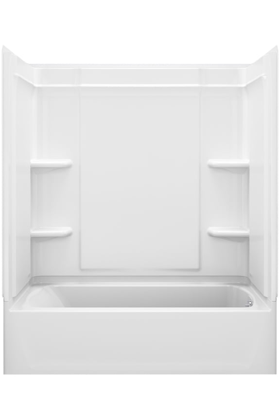 71370126 Ensemble 60" Vikrell Alcove Bath/Shower Module - White