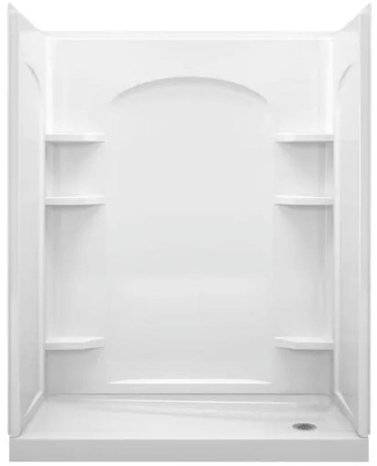 White Vikrell 60" x 31-1/4" x 76-1/2" Shower Kit