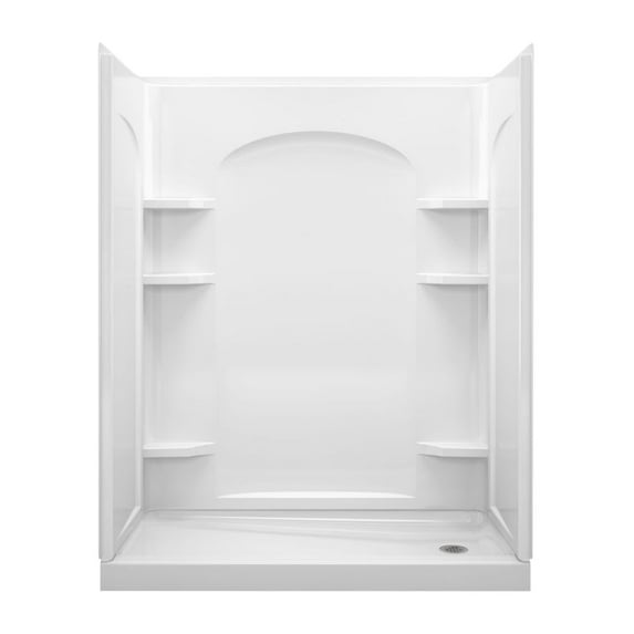 Sterling 72170126 Ensemble 60" L X 30" W Vikrell Shower Enclosure - White
