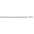 thumbnail image 1 of Sterling .925 Silver 20" with Rhodium Finish 3.5mm Diamond Cut Rope Chain Necklace with Lobster Clasp, 1 of 1