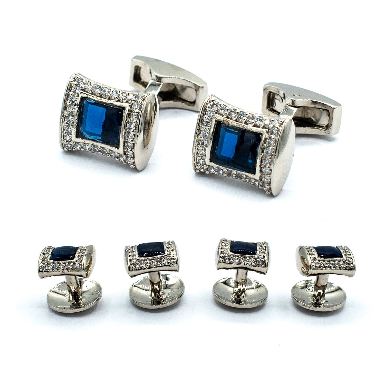 Tuxedo Buttons NEW Silver White Shell Tuxedo Cufflinks Shirt Studs