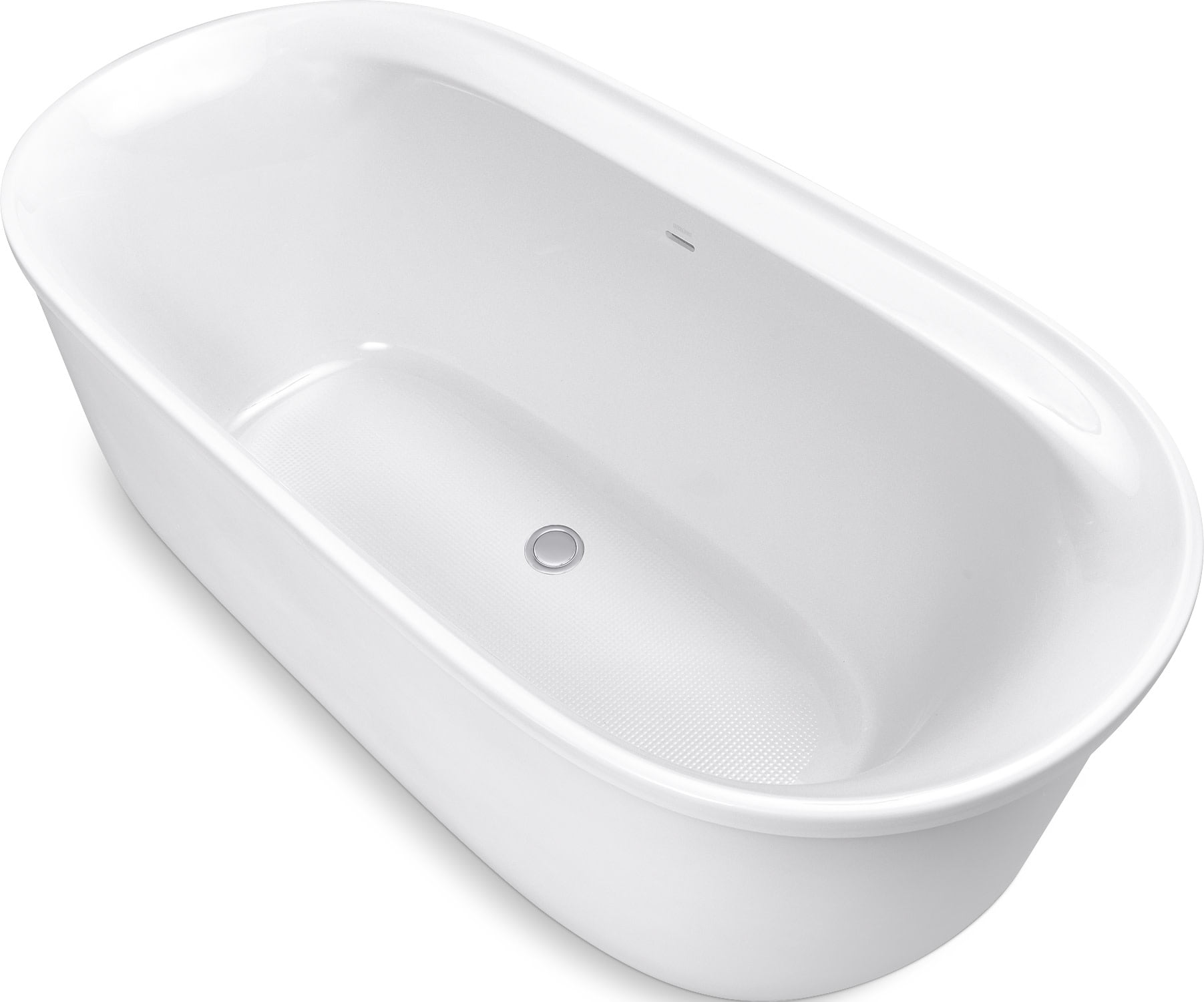 Spectacle 66" White Acrylic Oval Freestanding Bathtub