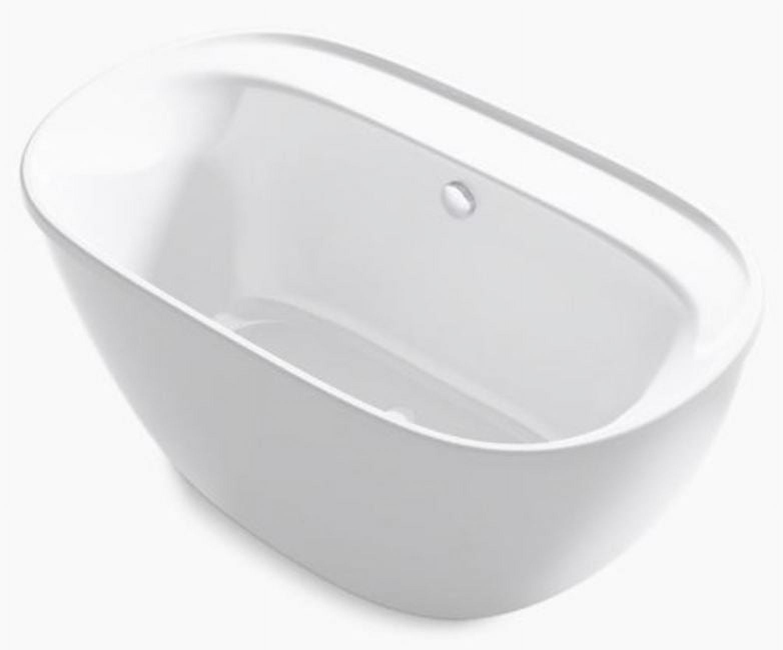 Spectacle 60'' White Acrylic Freestanding Soaking Bathtub