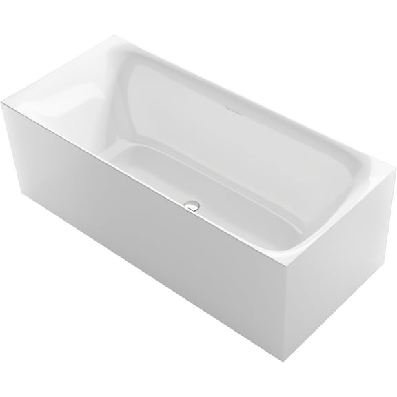 Sterling 96136 Unwind 67" Free Standing Acrylic Soaking Tub - Non Slip White