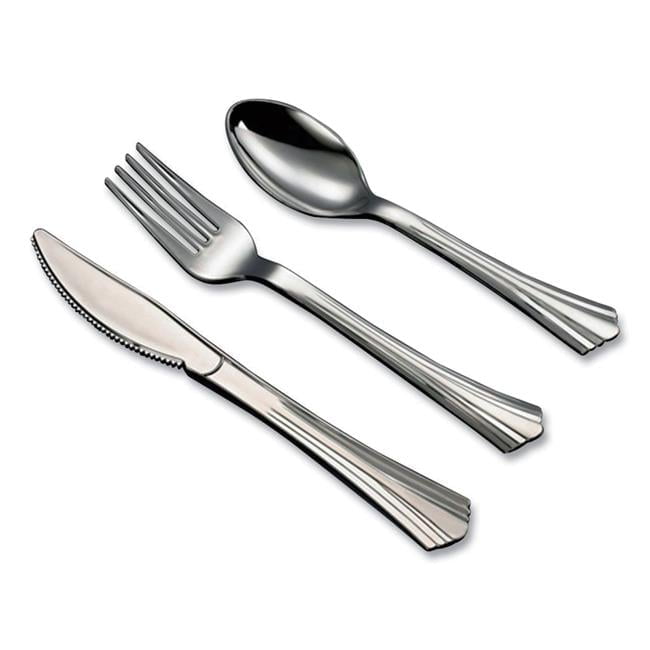 Sterling Assorted Plastic Cutlery, Silver
