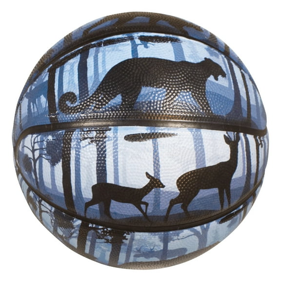 Sterling Athletics Pacific Northwest Wildlife Wolf Bear Cougar Superior Grip Indoor/Outdoor Basketball (Intermediate Size 6 28.5")
