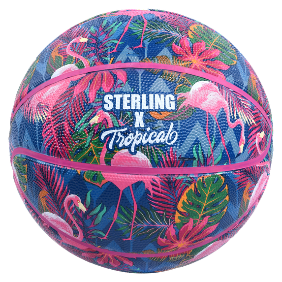 Sterling Athletics Tropical Flamingo Superior Grip Indoor and Outdoor Basketball, Size 6 Women's and Youth 28.5 In.