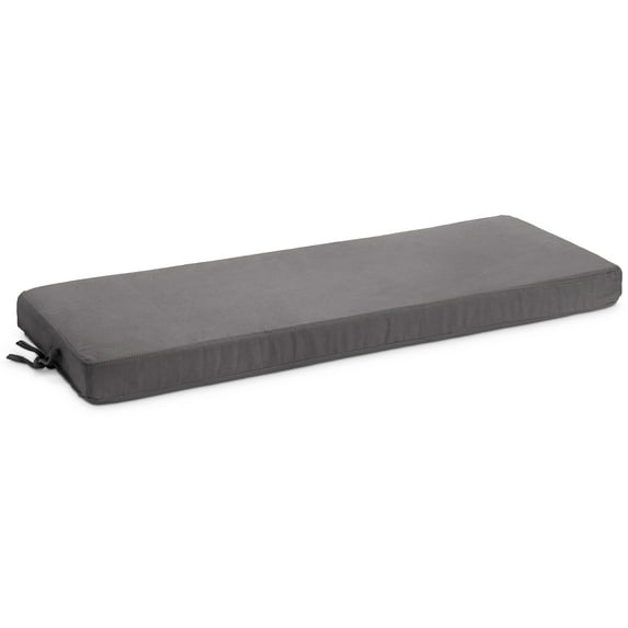 Sterling Bench Cushions for Indoor Furniture, 34" x 12.5" Window Bench Cushion, Piano Bench Cushion for Bedroom, Living Room and Dining Room, Gray
