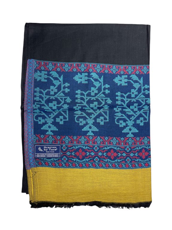 Sterling Black and Blue Women's Modal scarves with Abstract Prints Summer Spring Accessory for Outdoor Events Casual Events