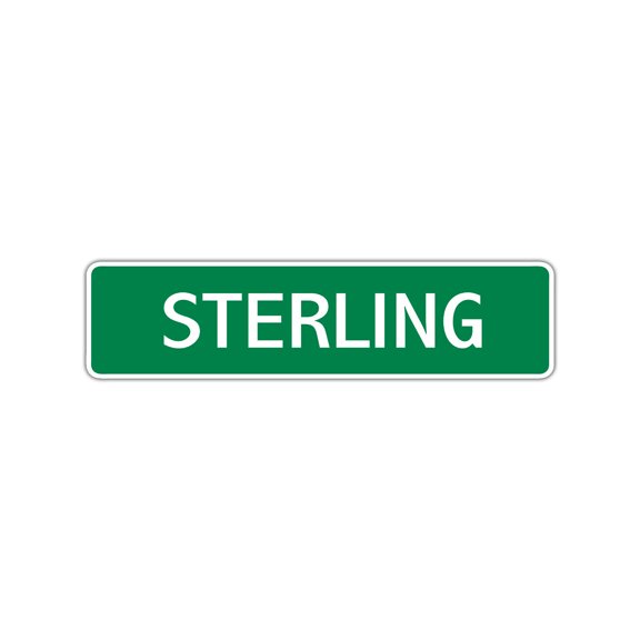 Sterling Boys Children Name Letter Printed Plaque Decoration Label Indoor Outdoor Wall Novelty Aluminum Sign 4"x13.5"
