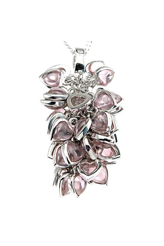 P5944 925 Sterling Silver Fashion Bezel Pendant, Rhodium Finish