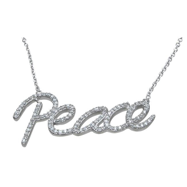 Sterling Couture Sterling Silver Peace Necklace - Walmart.com