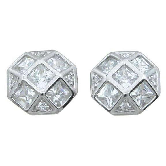 Sterling Couture e6974 10 mm Sterling Silver Stud Earrings