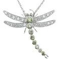 thumbnail image 1 of Sterling Couture p6400 925 Sterling Silver Brilliant Dragon Fly Antique Style Bezel Pendant, Rhodium Finish, 1 of 1