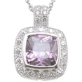 thumbnail image 1 of Sterling Couture p6407 925 Sterling Silver Princess Fashion Pave Pendant, Rhodium Finish, 1 of 1
