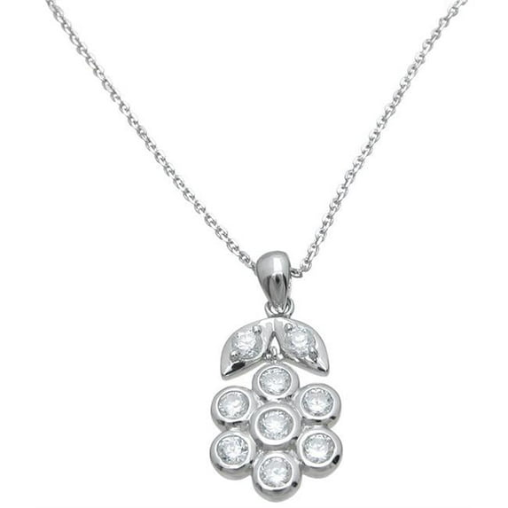 Sterling Couture pc6921 925 Sterling Silver Flower Pendant
