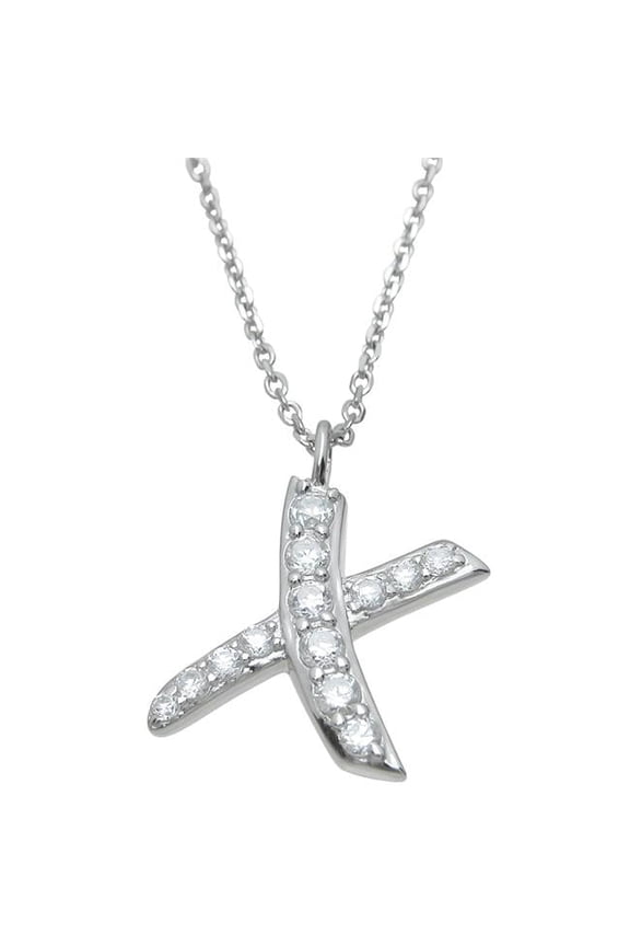 pc6922 Sterling Silver X Pendant