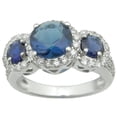 thumbnail image 1 of Sterling Couture r6840 925 Sterling Silver Simulated Sapphire Wedding Ring - Size 5, 1 of 1