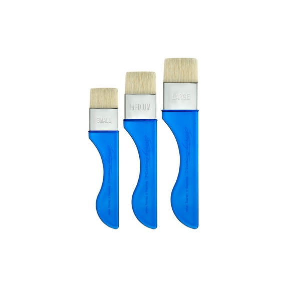 Sterling Edwards Signature Series Watercolor Artist Paint Brush - Blender and Glazing Brush for Watercolor Paint - Set of 3 (1", 1.5", & 2")