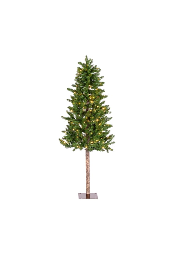 Elegant 6 Foot Prelit Alpine Tree with Dual Color LED Lights