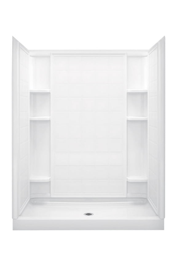 Ensemble 60-1/4" x 34" White Shower Base