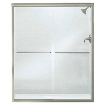 Sterling Finesse 5400 Frameless Bypass Bath Door, 59-5/8 in W X 70-1/16 in H, Nickel