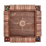Sterling Games 12" Shut The Box Game for 4 Players with Nautical Themed Wooden Game Board