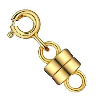 DEELLEEO 12 Pcs Locking Magnetic Jewelry Clasps for Women,Gold