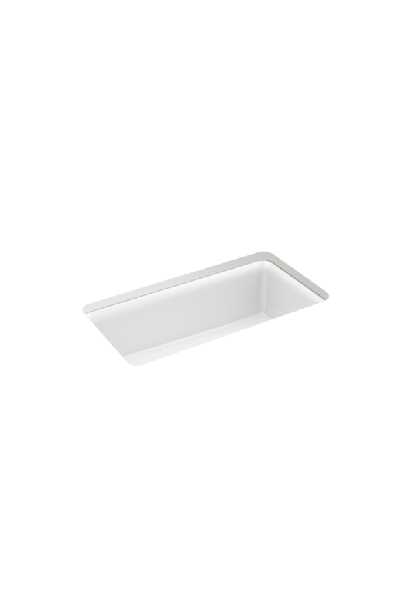Gunnison 33-1/2" undermount single-bowl kitchen sink (Matte White)