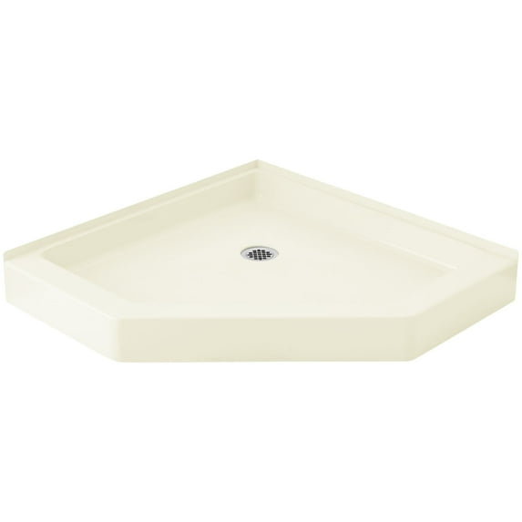 Sterling Intrigue 39" x 39" Vikrell Neo-Angle Corner Shower Base, Available in Various Colors