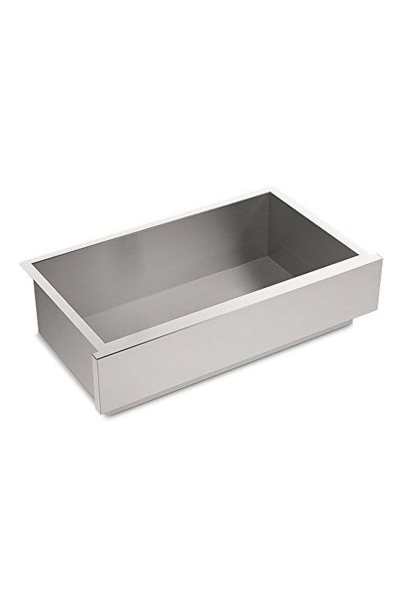 Ludington Apron Front 20243-NA 34-Inch by 19.75-Inch Under-Mount Single Bowl Kitchen Sink, Stainless Steel