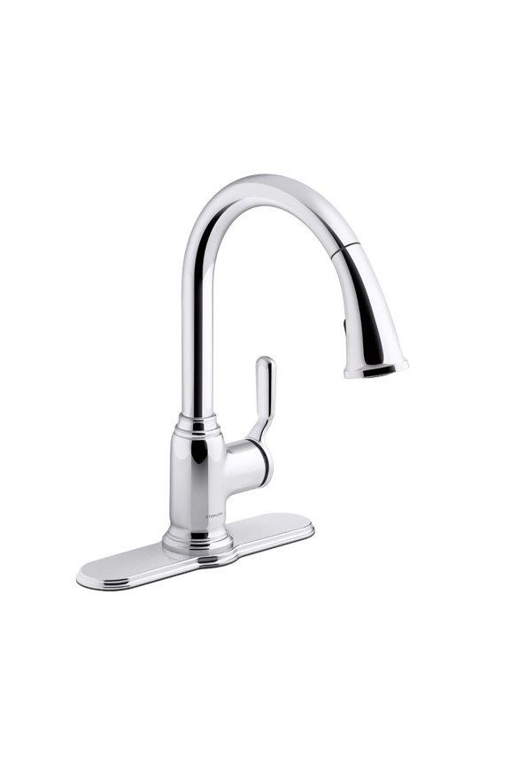 LudingtonĀ® Pull-down Polished Chrome Kitchen Faucet 24272-CP