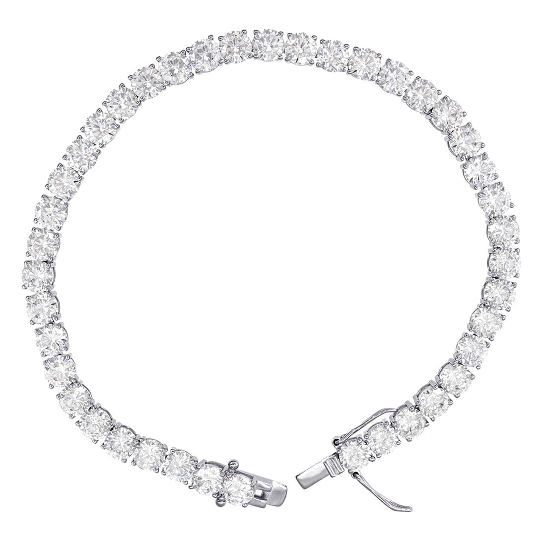 Sterling Mens Womens Unisex 4mm 8 Inch Cubic Zirconia Tennis Bracelet Link Bracelet for Men